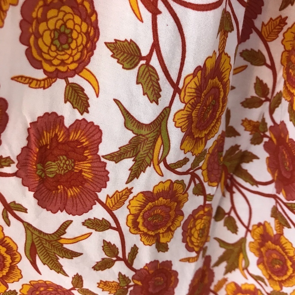 Boho Square neck floral retro summer dress Small - Picture 8 of 12